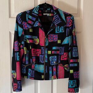 Colorful Geometric Women's Blazer Size Small